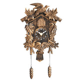 Vintage Cuckoo Wall Clock with Bird Song Chime for Home Living Room Bedroom Decor