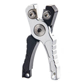 Aluminum Alloy Portable Fishing Line Cutter Tungsten Steel Blades Mini Fishing Shears, Silver Black