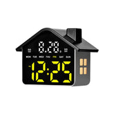 House-Shaped Digital Alarm Clock with Night Light Dual Alarms & Timer Function, 4-Level Brightness, GH9033 Black+Yellow Light, GH9033 Black+White Light, GH9033 Black+Red Light, GH9033 Black+Blue Light, GH9033 Black+Green Light, GH9033 White+White Light...
