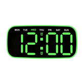Modern Digital Wall Clock & Desk Clock LED Large Display with Date, Week, Temp, Adjustable Brightness Decorative Silent Clock