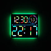 Large LED Digital Wall Clock With RGB Color Changing Digits, Dual Alarm, Timer For Gym Office Home Decor