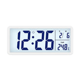 10-Inch LCD Display Desktop Electric Clock with Backlight Large Digital Wall Clock Indoor Thermometer