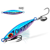 PROBEROS LF179 Metal Jigging Lures with Spinner Blade Glow in the Dark Saltwater Fishing Jigs, 30g, 40g, 60g