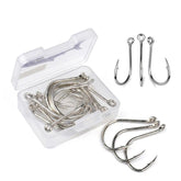 PROBEROS 20pcs /Box High Carbon Steel Single Fish Hooks High-Penetration Needle Point Ringed Eye Hooks, No. 1, No. 1/0, No. 2/0, No. 3/0, No. 4/0, No. 5/0