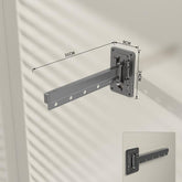 Drill-Free Folding Clothes Drying Rack Balcony Invisible Retractable Clothesline, 1-Fold Grey, 2-Fold Grey, 3-Fold Grey, 4-Fold Grey, 5-Fold Grey, 1-Fold White, 2-Fold White, 3-Fold White, 4-Fold White, 5-Fold White