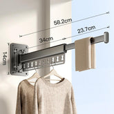 Balcony Folding Clothes Drying Rack Household Drill-Free Retractable Clothes Rod, 1-Fold Grey, 1-Fold White, 2-Fold Grey, 2-Fold White, 3-Fold Grey, 3-Fold White