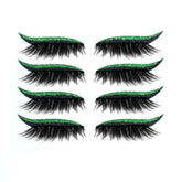 4pairs Waterproof Self-Adhesive Glitter Eyeliner False Eyelashes Eyeshadow Stickers