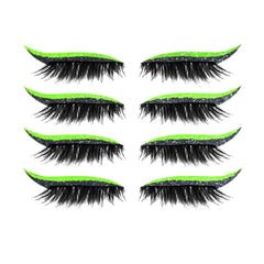 4pairs Waterproof Self-Adhesive Glitter Eyeliner False Eyelashes Eyeshadow Stickers