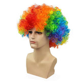 Colorful Afro Wig for Adults & Kids Rainbow Clown Wig for Cosplay Party Funny Curly Disco Wig Costume Accessories