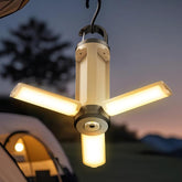 Multifunctional Foldable Camping Light, Outdoor Use LED Tent Light With Hook, 3-leaf, 4-leaf