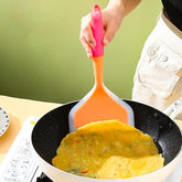 LsCook Wide-Mouth Translucent Tamagoyaki Spatula Home Non-Stick Silicone Spatula