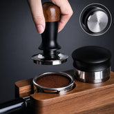 Walnut Wood Handle Coffee Constant Force Tamper, 51mm Threaded Bottom, 53mm Threaded Bottom, 58mm Threaded Bottom, 51mm Flat Bottom, 53mm Flat Bottom, 58mm Flat Bottom