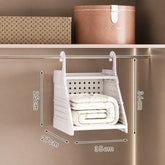 Hanging Closet Organizer Plastic Hanging Shelves Stackable Wardrobe Storage Basket for Clothes, 1-Tier, 2-Tier, 3-Tier
