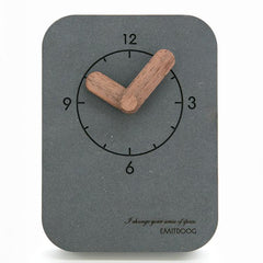 wozoom Silent Desk Clock Small Wooden Table Wall Clock