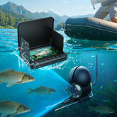 4.3 inch Fully Waterproof Screen + Fish Finder With Temperature & Depth Sensors HD Visual Underwater Fishing Probe, 15m, 20m, 30m
