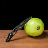 Mini Pocket Folding Knife With Carabiner Keychain 40Cr13 Stainless Steel EDC Utility Fruit Cutter Tool, Large 15cm