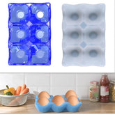 6-Cup Egg Holder Resin Mold Silicone Egg Tray Mold for Epoxy Casting