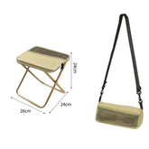 BK-011 Outdoor Foldable Crossbody Bag Stool Portable Simple Fold-Up Handbag Chair, Khaki Small, Khaki Large, Green Small, Green Large, Black Small, Black Large