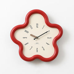 wozoom Flower Shaped Wall Clock Silent Creamy Style Decorative Clock, Minimalist Beige, Minimalist Red, Swing Red With Second Hand, Swing Beige, Swing Red, Swing Green