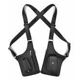 WEIXIER PU Leather Underarm Crossbody Bag Workwear Adjustable Backpack/Chest Bag