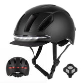 Smart Bike Helmet with Turn Signals LED Rechargeable Commuter Helmet for Electric Scooter Bicycle Skateboard