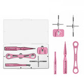 CHUIXIAN 5pcs /Box Aluminum Fishing Reel Maintenance Tool Kit Spool Bearing Pin Remover Wrench Set for Baitcasting