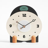 wozoom Silent Wooden Table Clock Modern Small Mantel Clock