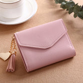Women Wallet Fringed Pendant Litchi Texture Wallet Card Pack Coin Purse