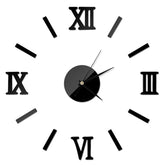 Modern DIY Indoor Roman Wall Clock Mirror Effect 3D Wall Sticker