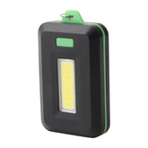 2 PCS 3W Mini COB LED Flashlight Keychain Emergency Camping Backpack Light with 3 Modes, Red, Green