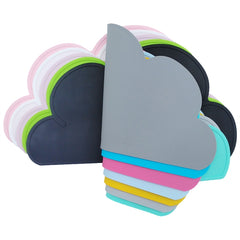 Children Cloud Silicone Placemat Waterproof Environmental Protection Student Table Mat, White, Black, Yellow, Blue, Green, Light Pink, Dark Gray, Light Blue, Light Green, Light Gray, Dark Pink