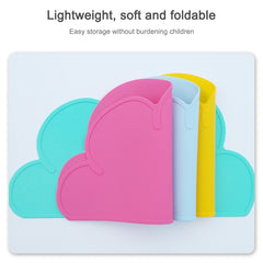 Children Cloud Silicone Placemat Waterproof Environmental Protection Student Table Mat, White, Black, Yellow, Blue, Green, Light Pink, Dark Gray, Light Blue, Light Green, Light Gray, Dark Pink