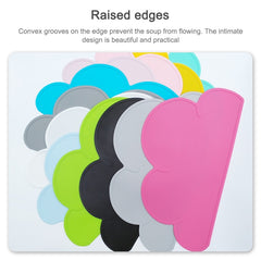 Children Cloud Silicone Placemat Waterproof Environmental Protection Student Table Mat, White, Black, Yellow, Blue, Green, Light Pink, Dark Gray, Light Blue, Light Green, Light Gray, Dark Pink