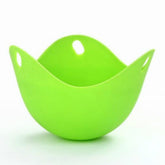 Silicone Egg Cooker Egg Bracket Kitchen Tools Pancake Cookware Bakeware Steam Eggs Plate Tray, Green, Red, Blue, Yellow, 4 pieces of steamed egg