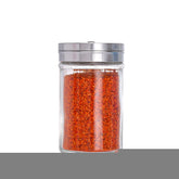 Stainless Steel Lid Glass Seasoning Jar Kitchen Supplies, Transparent