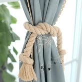 2 PCS Thick Cotton Thread Curtain Straps Handmade Cotton Rope Environmental Protection Straps, Thread Curtain Straps