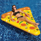Inflatable Pizza Slice Shaped Floating Mat Swimming Ring, Inflated Size: 180 x 130cm, Pizza Slice