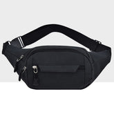 Pure Color Multi-function Pockets Waterproof Chest Bag Waist Crossbody Sports Bag