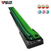 PGMPGM 2.5m Golf Indoor Swing Grip Putting Trainer Practice Pace with Automatic Return Fairways & 3 Soft Balls & 3 Two-color Balls, 2.5m + Balls