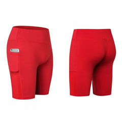 Fitness Running Stretch Tight Quick Dry Sweat Wicking 5-point Belt Pocket, L, XL