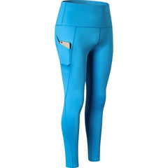 Super High Waist Slant Pocket Stretch Quick Drying Tights (Color:Colorful Gray Size:L), XXL