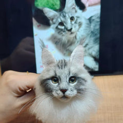 Custom Needle-Felted Pet Portrait Brooch | Handmade Wool Felt | Memorial Keepsake