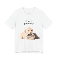 Puppy & Kitten Printed Tee — Cute Animal Graphic T-Shirt