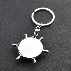 Creative Rudder Compass Style Keychain, Rudder Compass