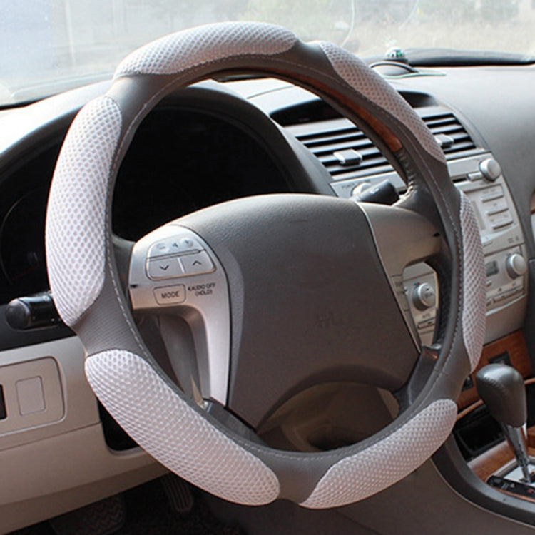 Sandwich Steering Wheel Cover, Grey and  white glue#38cm, Beige and white glue#38cm, Red and white glue#38cm, Black and white glue#38cm