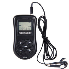 HRD-107 DSP Digital Display Portable Stereo FM Radio with Headset