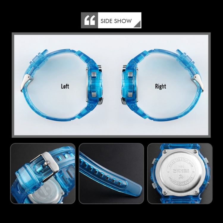 SKMEI 1450 Women Transparent Digital Watch 50m Waterproof Sports Watch with LED Light