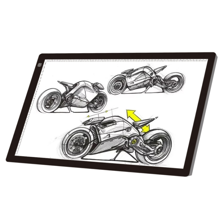 23W 12V LED Three Level of Brightness Dimmable A2 Acrylic Copy Boards Anime Sketch Drawing Sketchpad, EU Plug, EU Plug