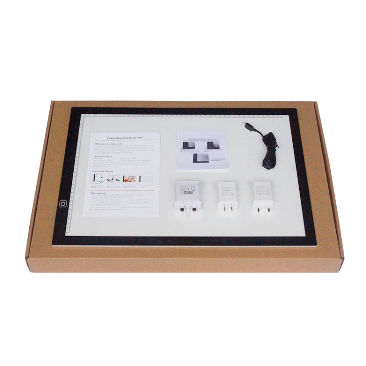 A3 8W 5V LED USB Three Level of Brightness Dimmable  Acrylic Scale Copy Boards Anime Sketch Drawing Sketchpad with USB Cable, Three Level of Brightness Dimmable with USB Cable & Power Adapter