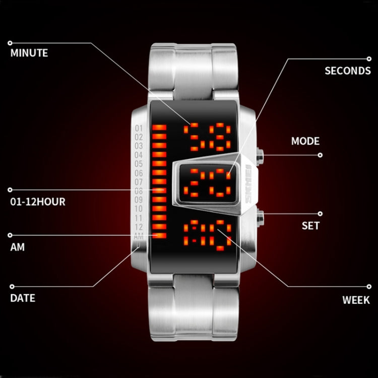 SKMEI 1179 Multifunctional Men Outdoor Sports Noctilucent Waterproof LED Digital Watch